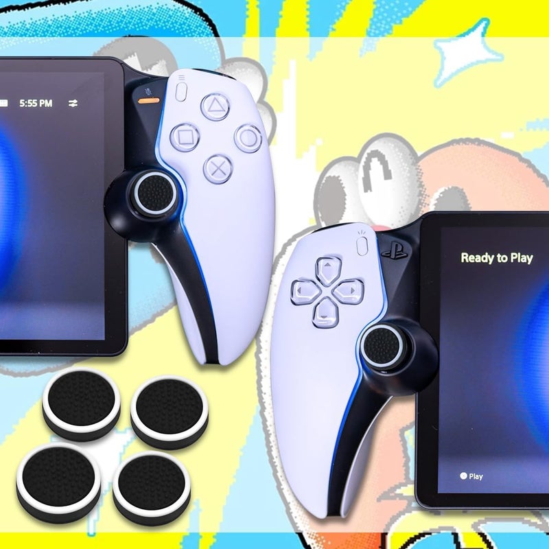 Sunmike PS Portal Thumb Grips Black, Full Protection Analog Stick Cover Silicone Joystick Caps Anti-Scratch & Anti-Slip Thumbstick Replacement Thumb Grips Caps PS Portal Accessories (4 Pcs) - Black - Image 3
